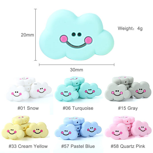 Silicone Cloud Teething Beads