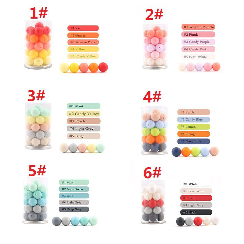 50PCS 15MM Baby Silicone Beads