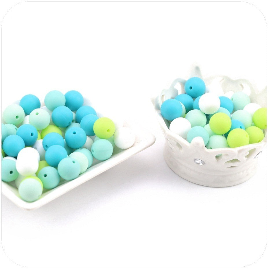 20/40/80pcs 12/15mm Candy Color Silicone Round Beads