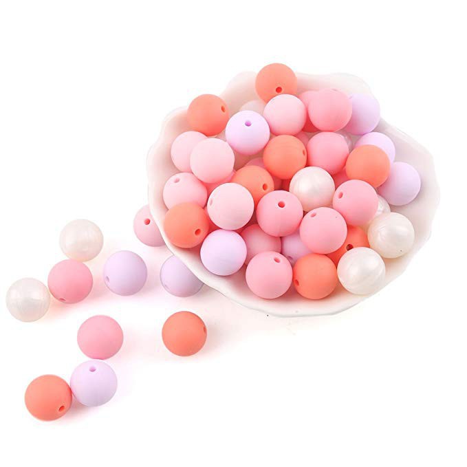 50PCS 15MM Baby Silicone Beads