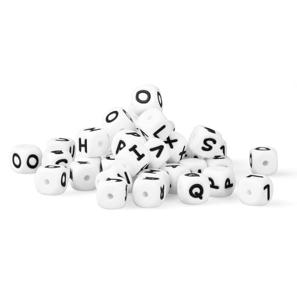 5pcs Silicone Letter Teething Beads