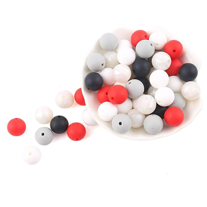 50PCS 15MM Baby Silicone Beads