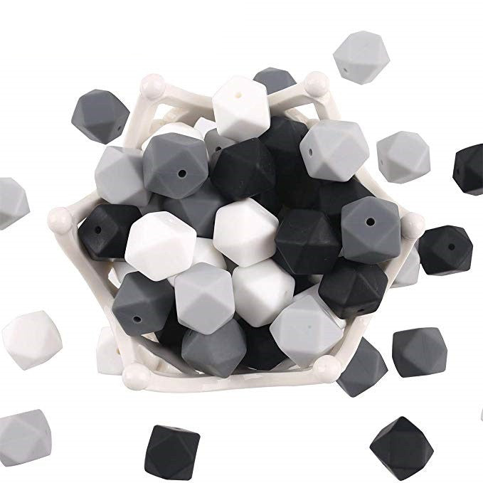20pcs (14mm) Baby Silicone Hexagon Beads