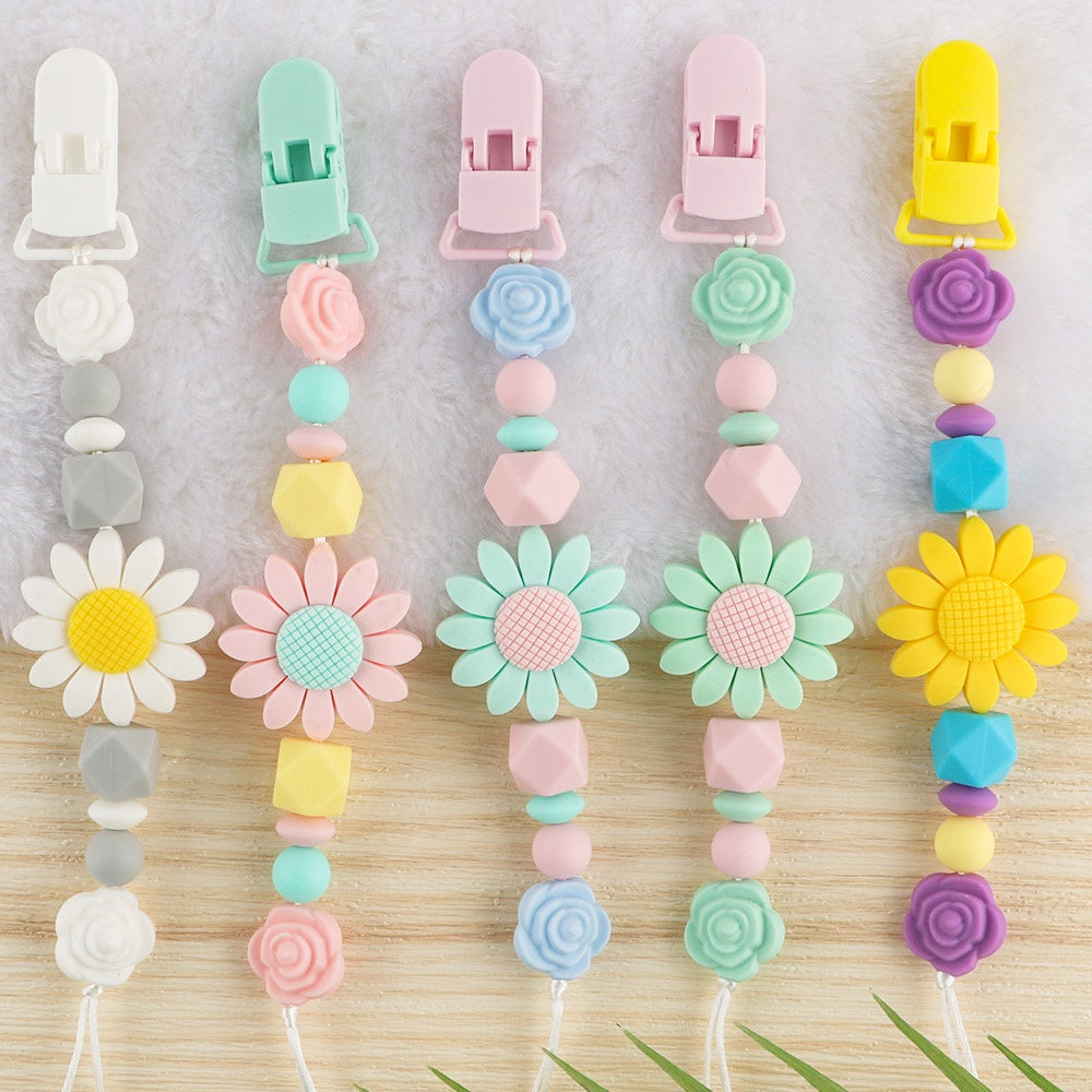 Silicone Sunflower Teething Beads