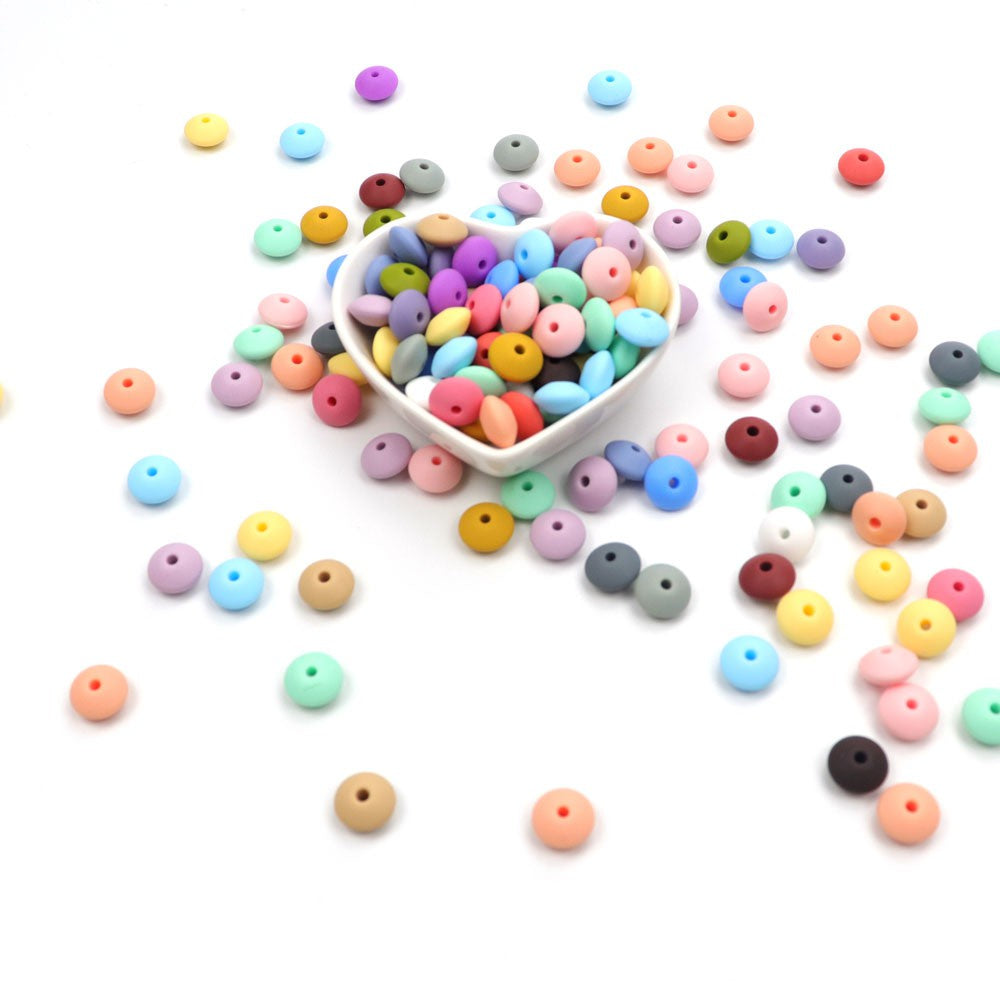 5pcs Silicone 12MMLentil Teething Beads