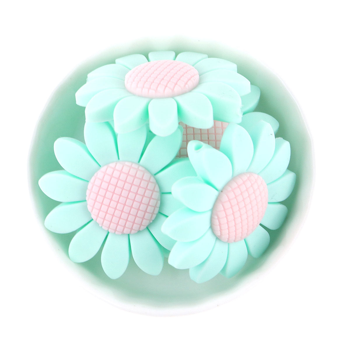 Silicone Sunflower Teething Beads