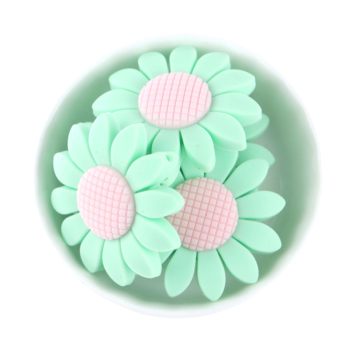 Silicone Sunflower Teething Beads