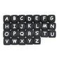 5pcs Silicone Letter Beads - Black