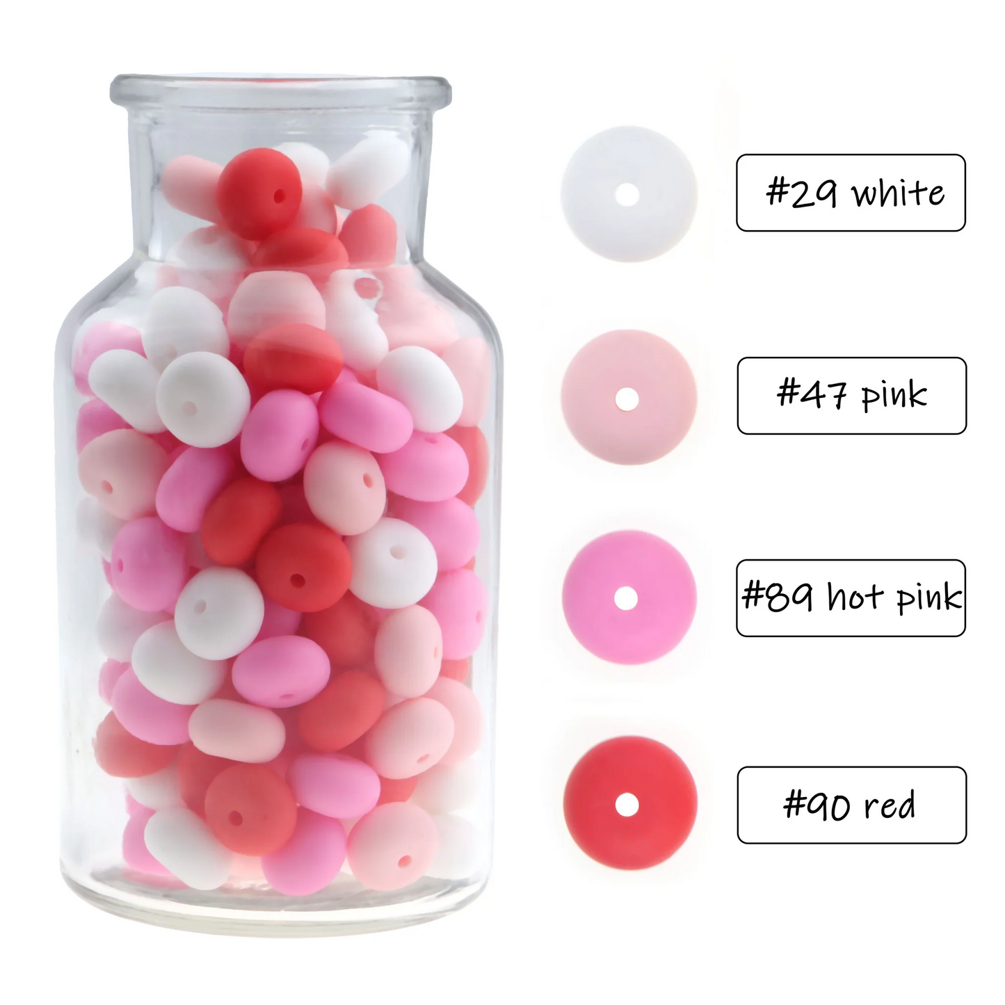 5pcs Silicone 14mm Round Abacus Teething Beads