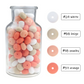 5pcs Silicone 14mm Round Abacus Teething Beads