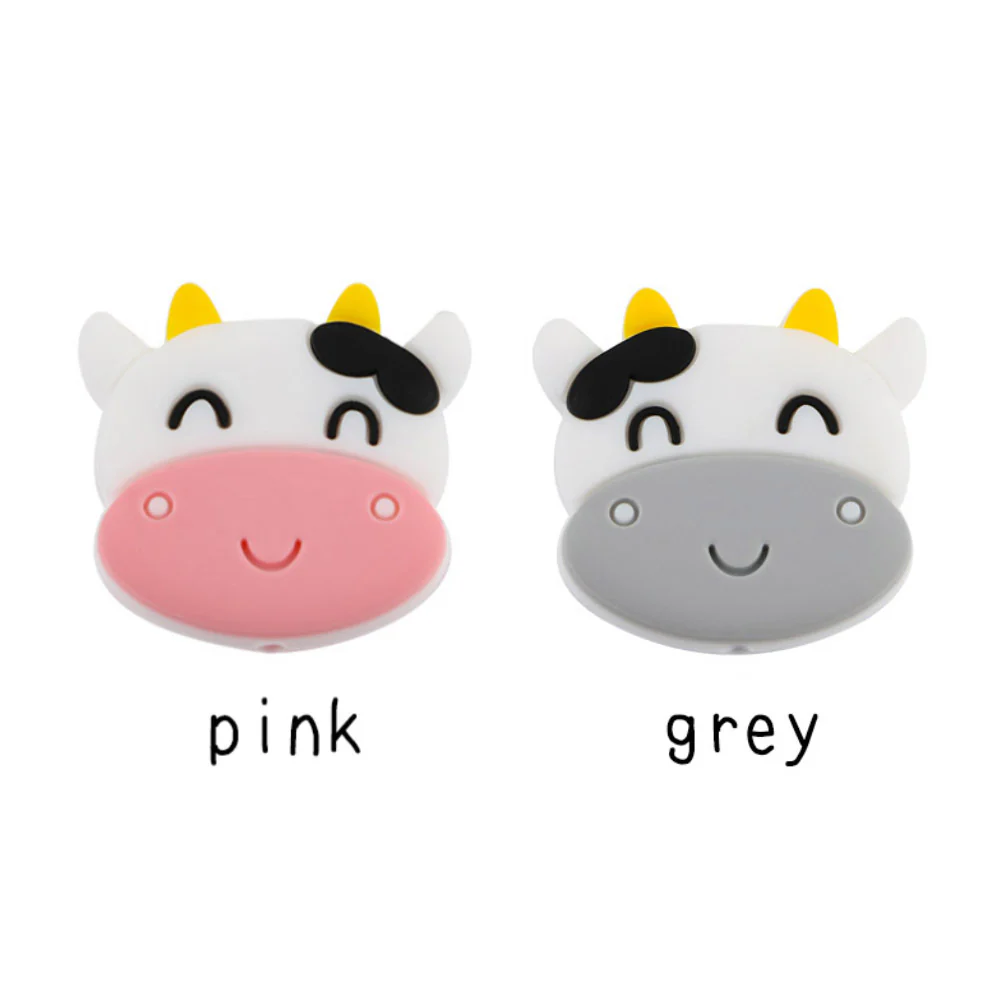 Silicone Cow Teething Beads