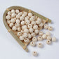 10pc Maple Wood Round Beads （10-18mm）