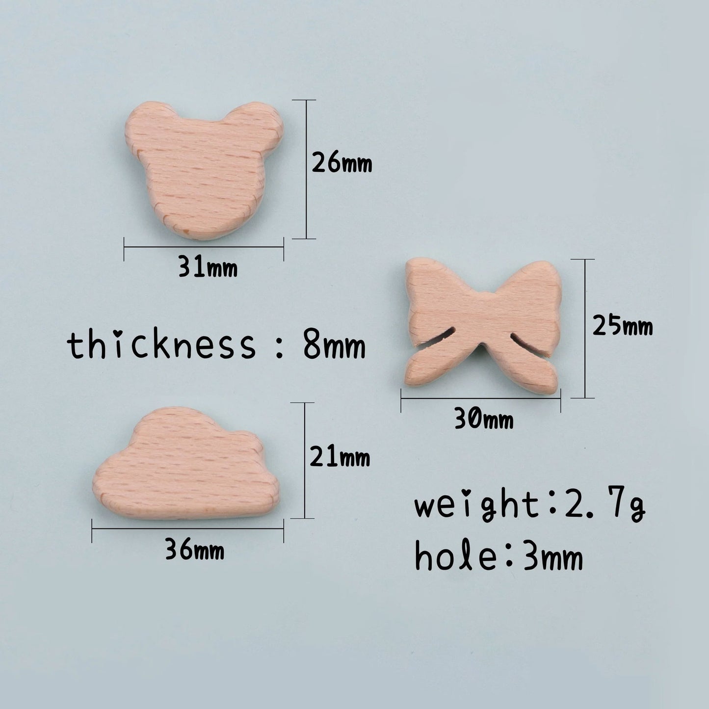 1pc Wooden Animal Rabbit Hole DIY Part