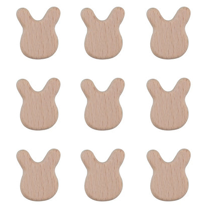 1pc Wooden Animal Rabbit Hole DIY Part