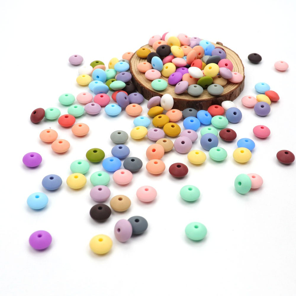 5pcs Silicone 12MMLentil Teething Beads