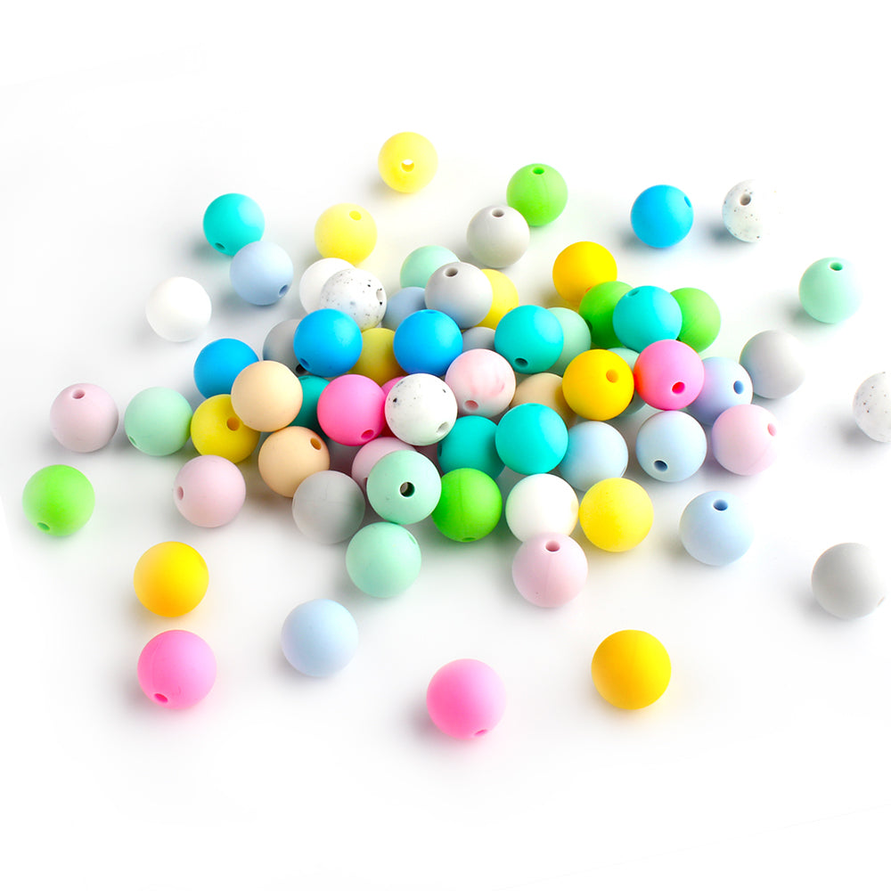 5pcs Silicone Round Beads - 15mm