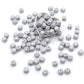 5pcs Silicone Letter Beads - Gray