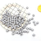 5pcs Silicone Letter Beads - Gray