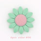 Silicone Sunflower Teething Beads