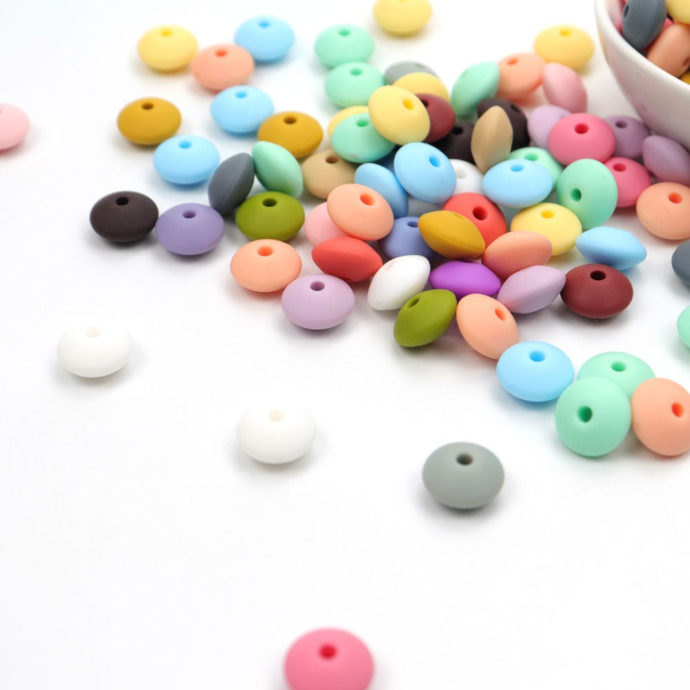 5pcs Silicone 12MMLentil Teething Beads