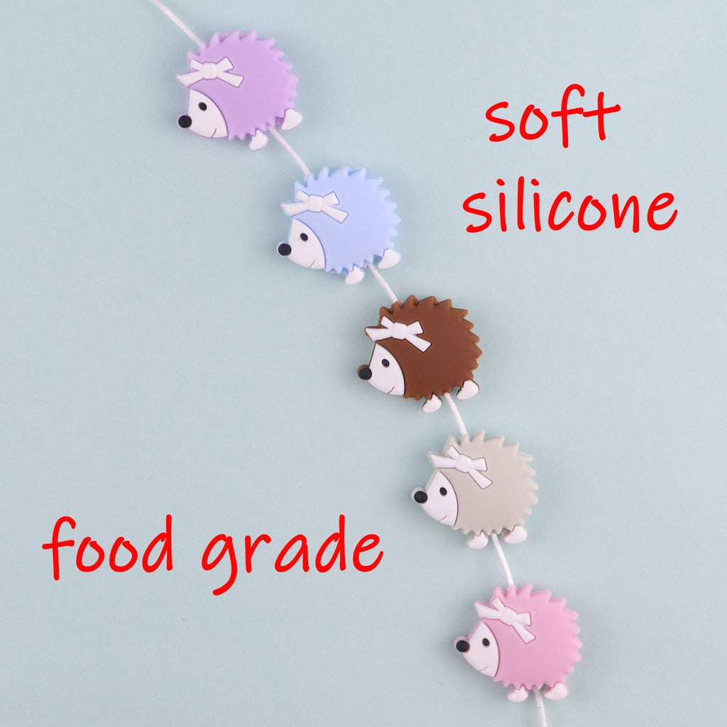Silicone Mini Hedgehog Beads