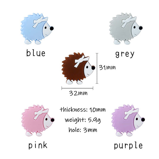 Silicone Mini Hedgehog Beads