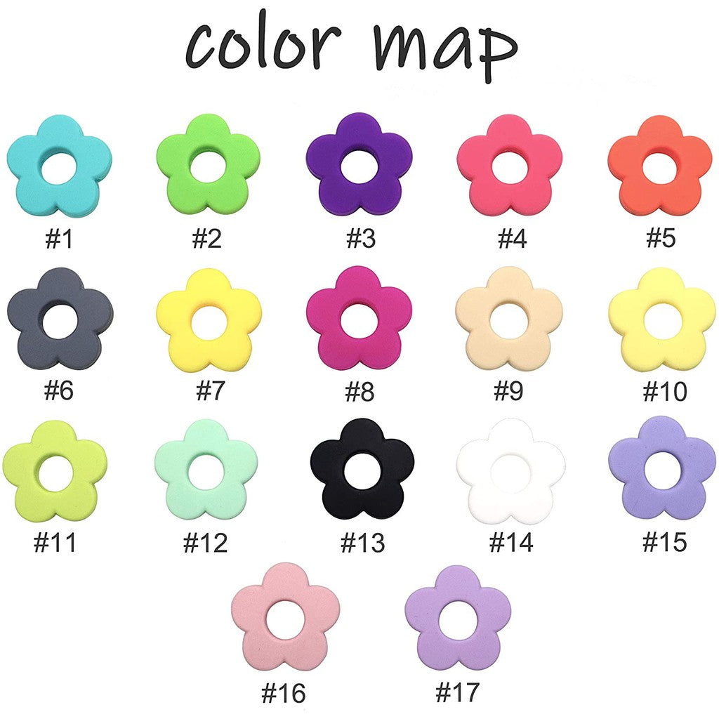 Silicone Flower Teething Beads