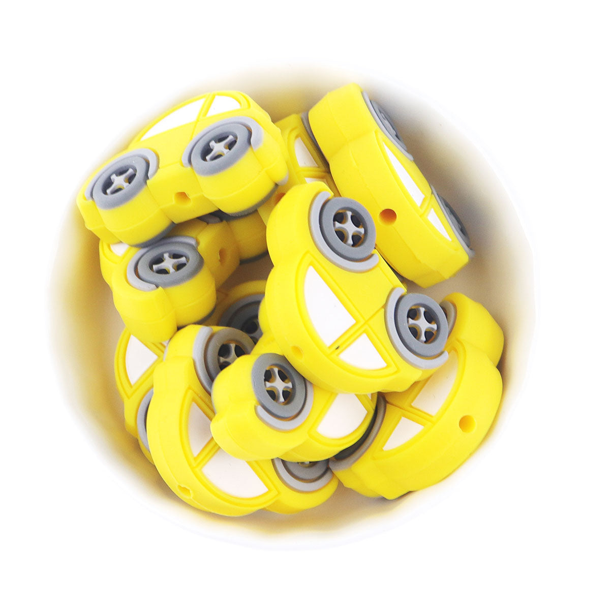 Silicone Small Car Teething Beads