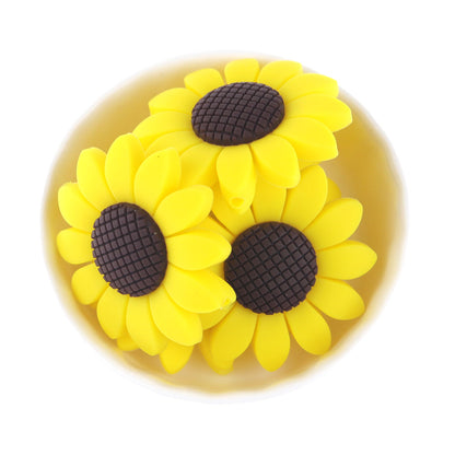 Silicone Sunflower Teething Beads