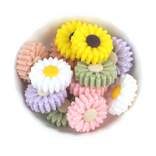 Silicone Sunflower Daisy Beads