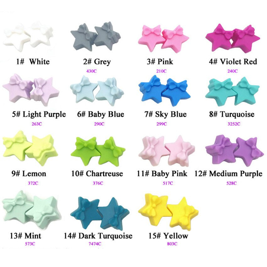 Silicone Star Teething Beads