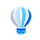 Silicone Hot Air Balloon Teething Beads