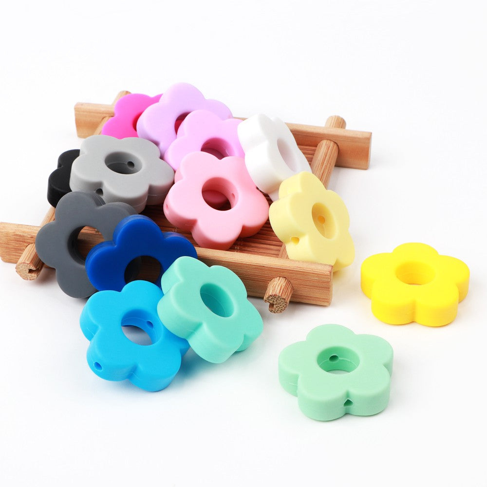 Silicone Flower Teething Beads