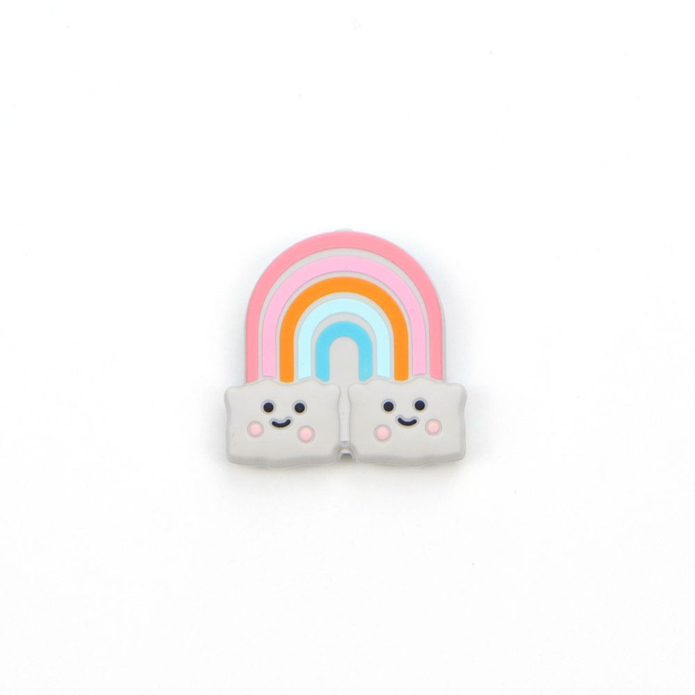 Silicone Rainbow Teething Beads