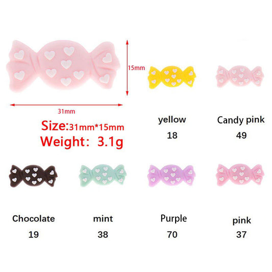 Silicone Mini Candy Teething Beads