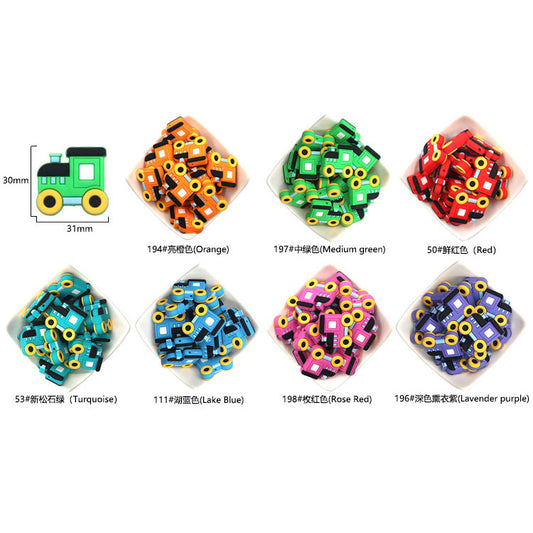 Silicone Small Bus Teething Beads